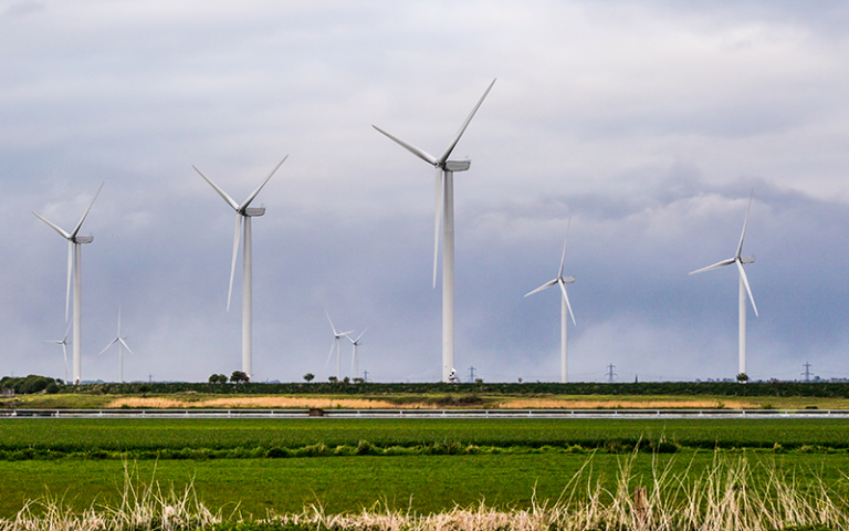 An image of wind turbines