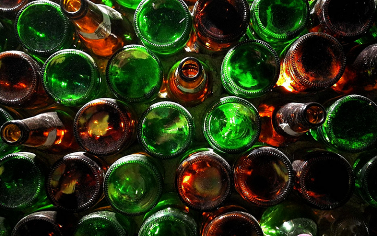 an image of glass bottles