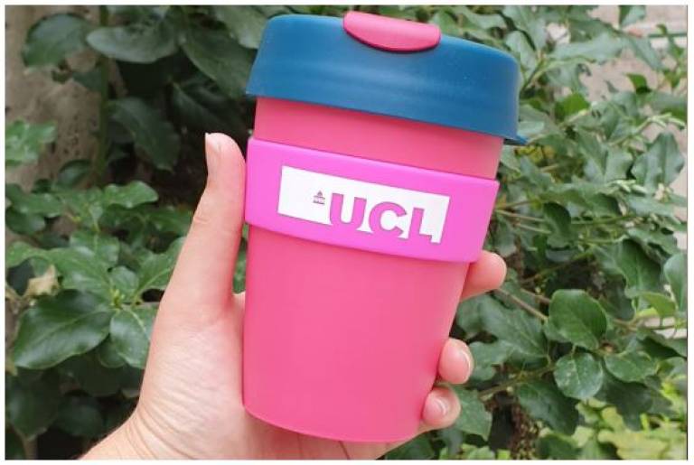 UCL reusable coffee cup