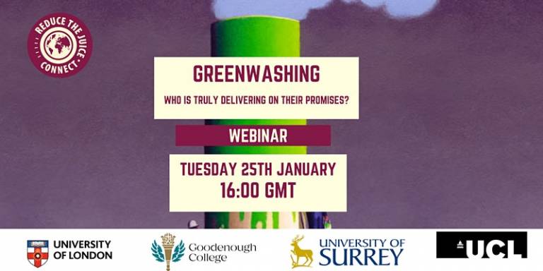Greenwashing: Who is Truly Delivering on Their Promises? Webinar, Tuesday 25th January 16:00 GMT
