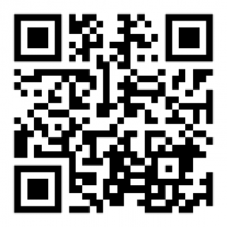 Black and White QR code for downloading Club Zero