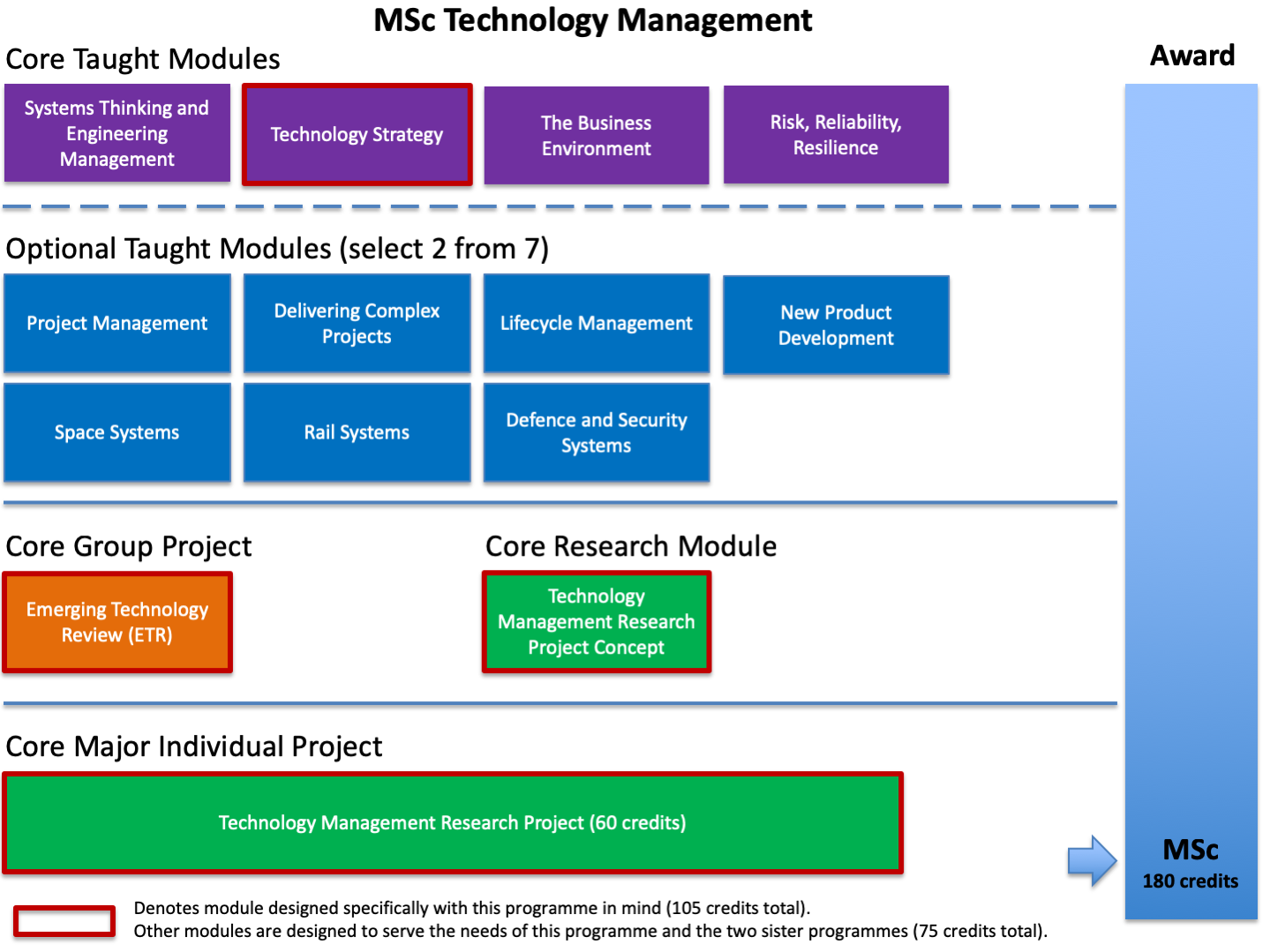 Options MSc Technology Management