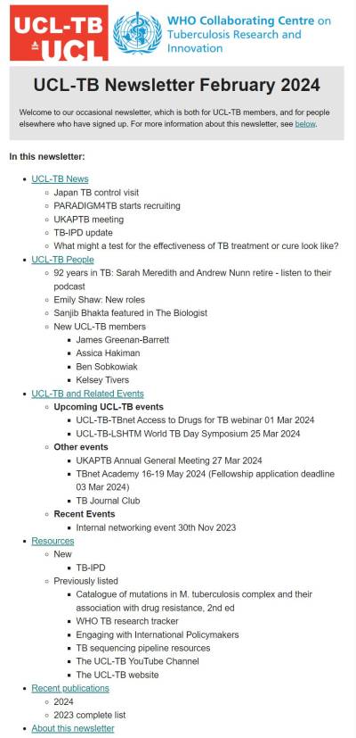UCL-TB Newsletter February 2024