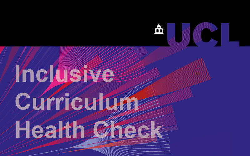 The front cover of the UCL Inclusive Curriculum Healthcheck document