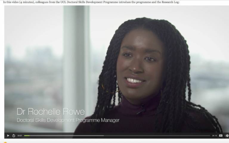 Still of Dr Rochelle Rowe in the online training programme
