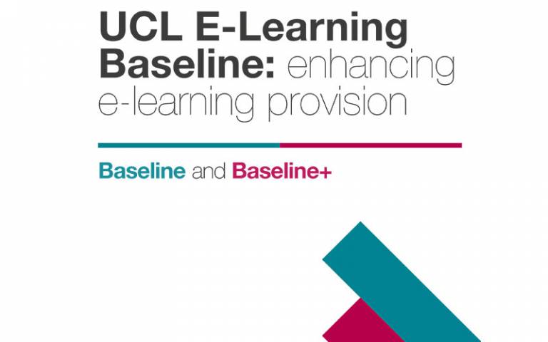 UCL E-Learning baseline front cover