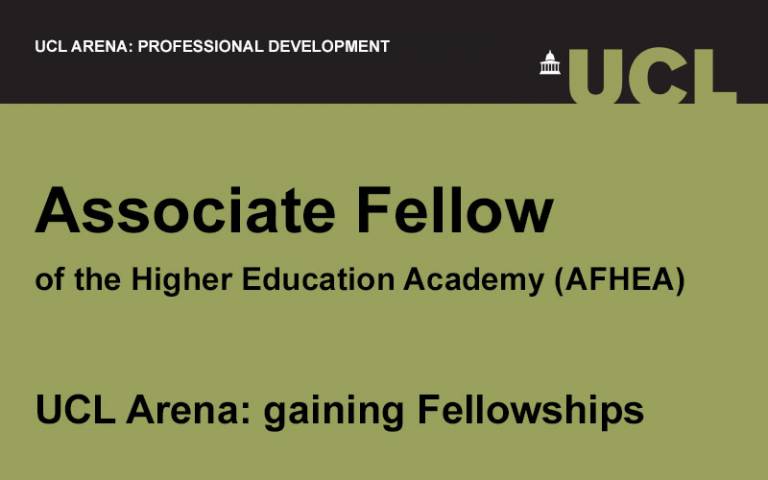 UCL Arena event image for Associate Fellow of the Higher Education Academy (HEA)