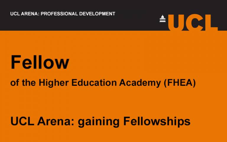 UCL Arena event image for Fellow of the Higher Education Academy (HEA)