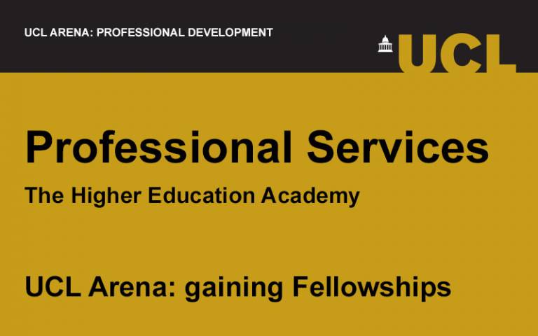 UCL Arena event image for Fellow of the Higher Education Academy (HEA) professional services