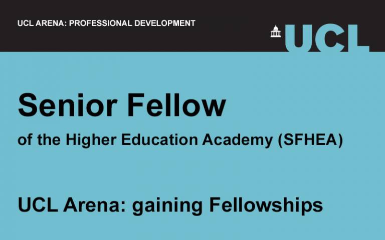 UCL Arena event image for Senior Fellow of the Higher Education Academy (HEA)