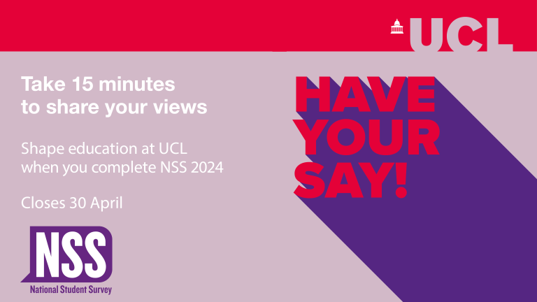 Have your say complete the National Student Survey open until 30th April 