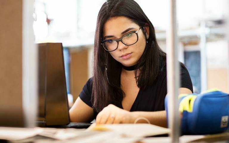 Image of a student at computer
