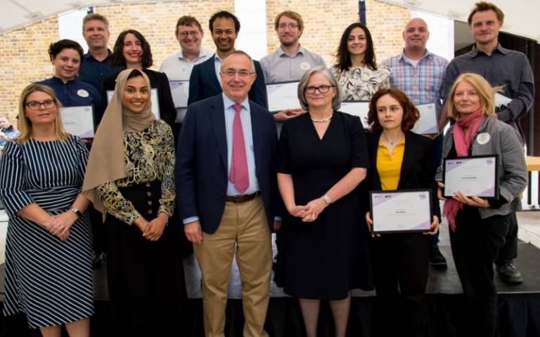 UCL President and Provost with 2019 Education Award winners
