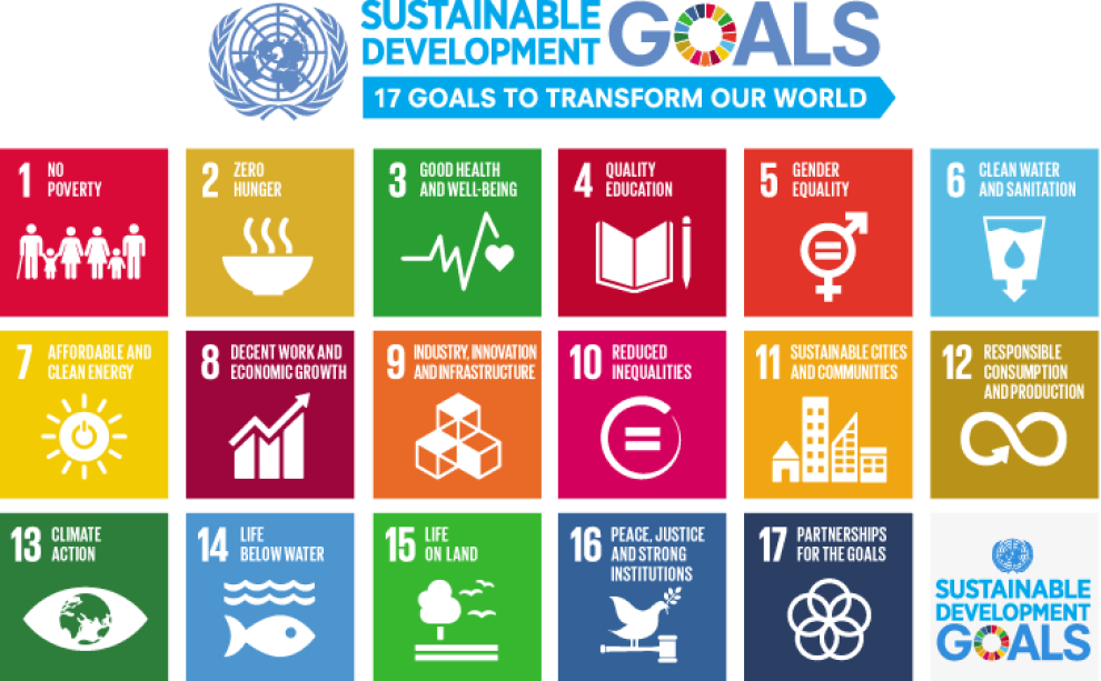 Infographic of 17 Sustainable Development Goals