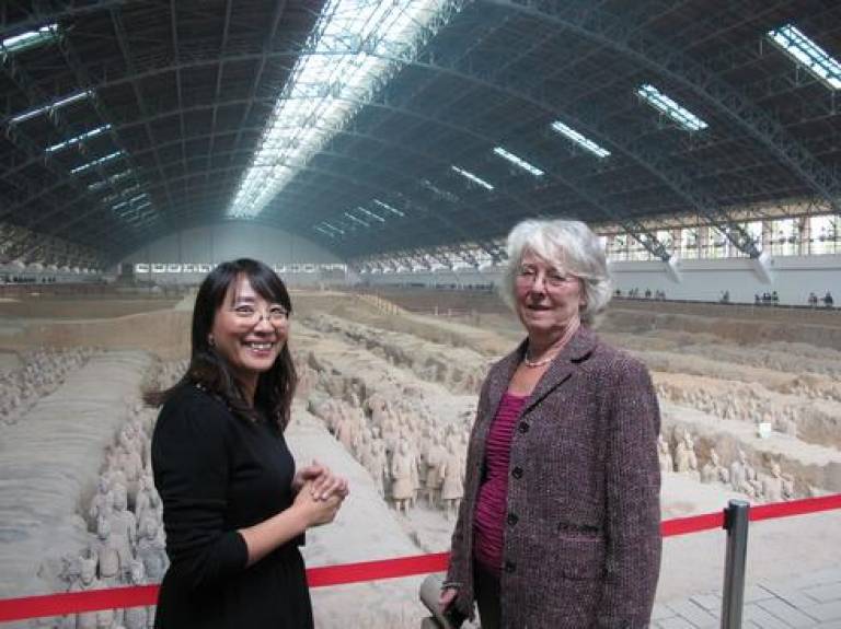 Prof Dame Hellen Wallace (right) and Dr Xiuzhen Janice Li