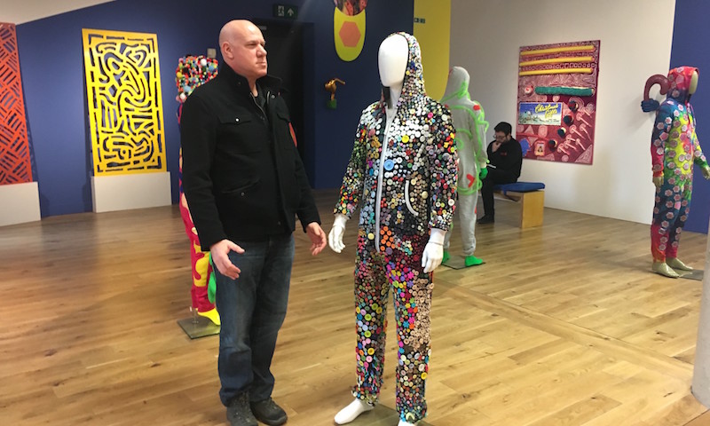 Dr Eran Bacharach visited John's CAPSID exhibition at 'Home' in Manchester