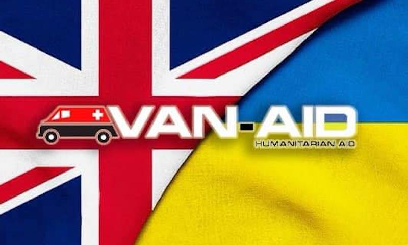 Van-Aid logo and flags