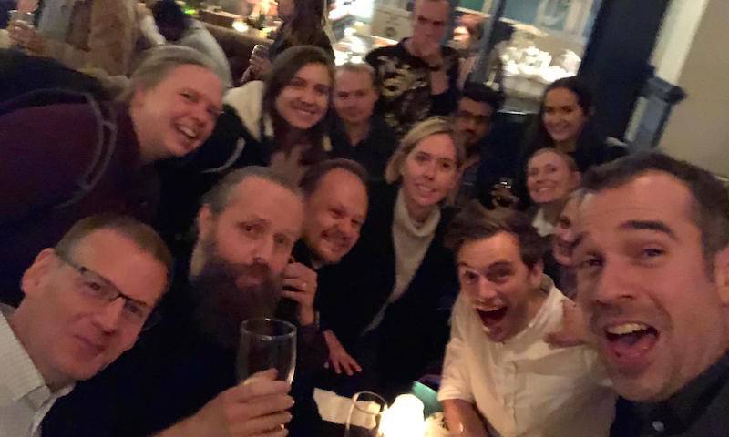 Dr Doug Fink and friends celebrate Doug's PhD Nov. 2019