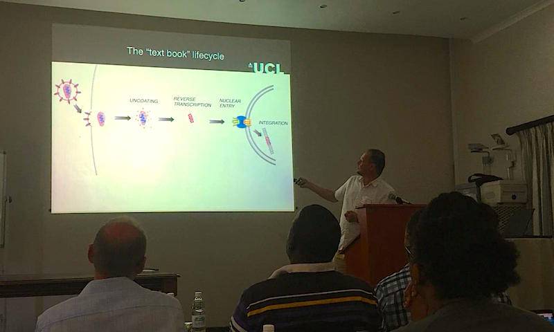Prof Greg Towers presents at the 1st Max Planck Society Workshop on HIV Reservoirs and Evolution in St Lucia, South Africa