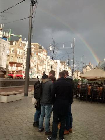 Pre treasure hunt huddle..... surely it is at the end of the rainbow?