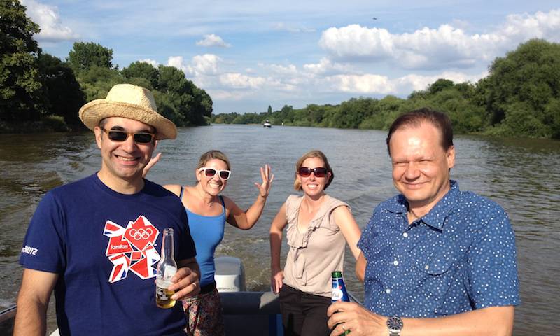 Maddie, Jen, Clare and Greg take a trip on Maddie's speedboat