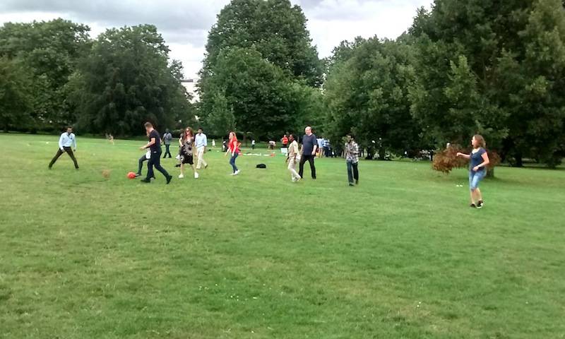 Football at the Towers picnic in Regents Park, 2016