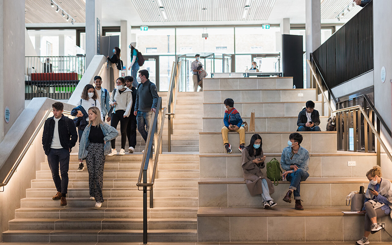 Students in the student centre