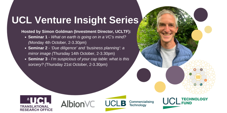 UCL Venture Insight Series banner