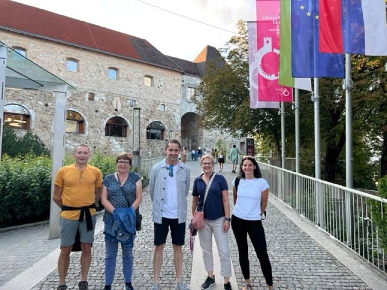 Image 4: The UCL Delegation arrives in Slovenia to participate in the kick-off ceremony of the 'Centre for the Technologies of Gene and Cell Therapy' and the kick-off meeting. 