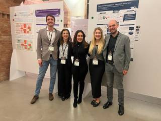 UCL early career researchers (ECRs) were invited to attend the event and showcase their research for poster presentations, attracting much attention from the participants. From the left: Dr Umberto Villani, Dr Pilar Acedo, Dr Azadeh Rezaei, D