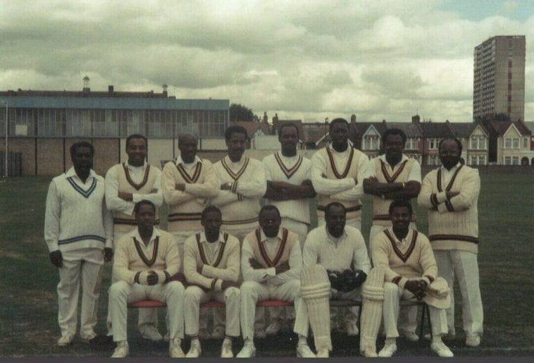 Antilles Cricket Club at Leyton County Cricket Club Ground in the 1970s (From the New Calypsonian Facebook Page)