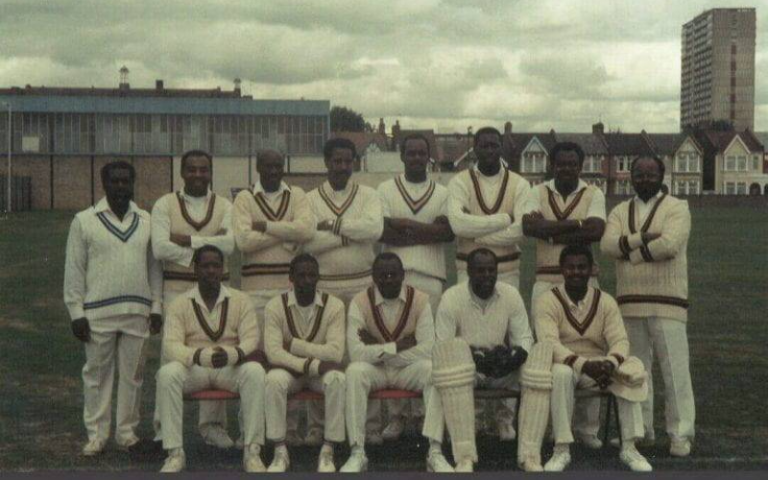 Windrush generation cricket team photograph. 