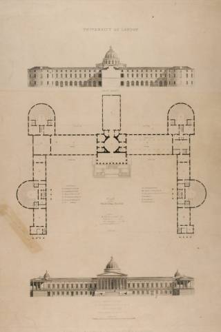 Figure 2 – Final design for the university quadrangle (UCL Digital Media)