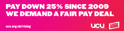 Pay down 25% since 2009. We demand a fair pay deal. 