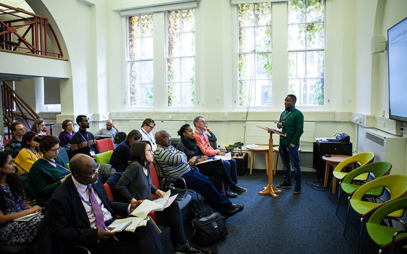 Dr Evance Mwathunga during Parallel Session B1. Urban Studies – Starting in Africa: Land and Urban Conflict at UCL Urban Laboratory conference 'At the Frontiers of the Urban' in November 2019