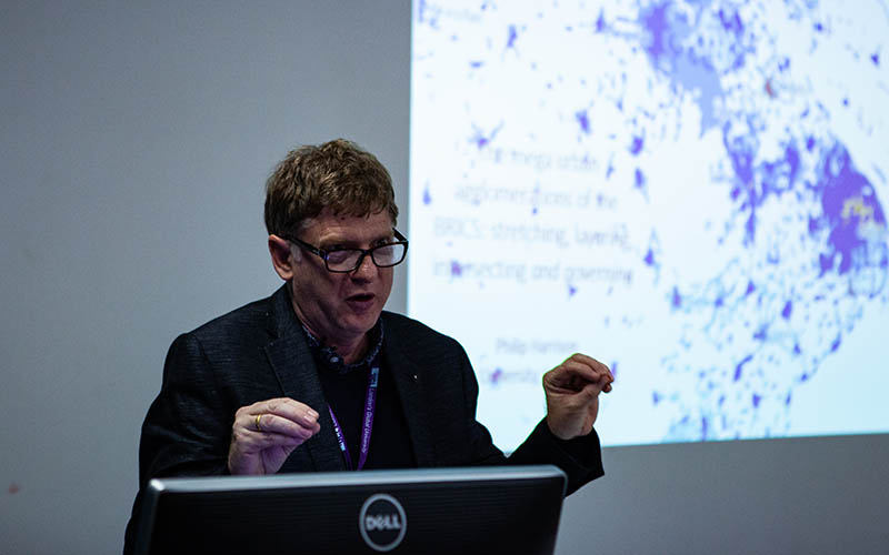 Prof Philip Harrison presenting at Urban Lab conference 'At the frontiers of the urban', November 2019
