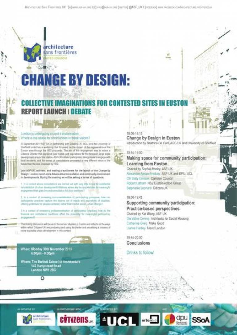Change by Design report launch and debate: collective sites in Euston