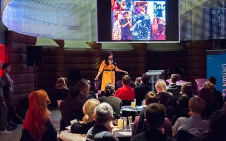 Chardine Taylor-Stone presents at UCL Urban Laboratory's Queer night scenes event at the Museum of London on 13 February 2018