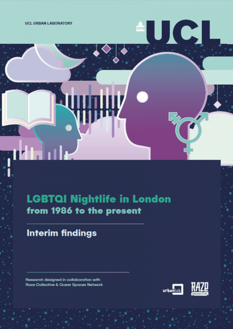 LGBTQI nightlife in London from 1986 to present - UCL report - cover image