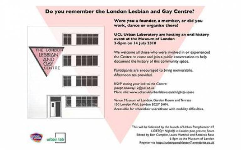 Centre Pieces flyer - a public, documented Conversation on the London Lesbian and Gay Centre