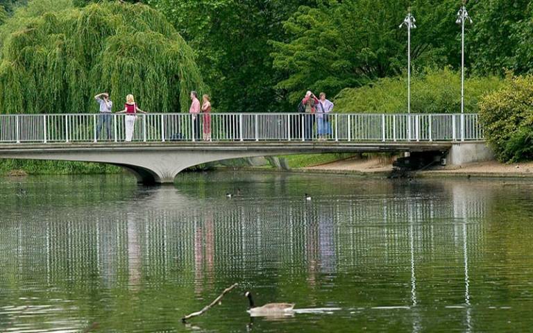 People on a bridge in St James's Park,© UCL Media Services - University College London