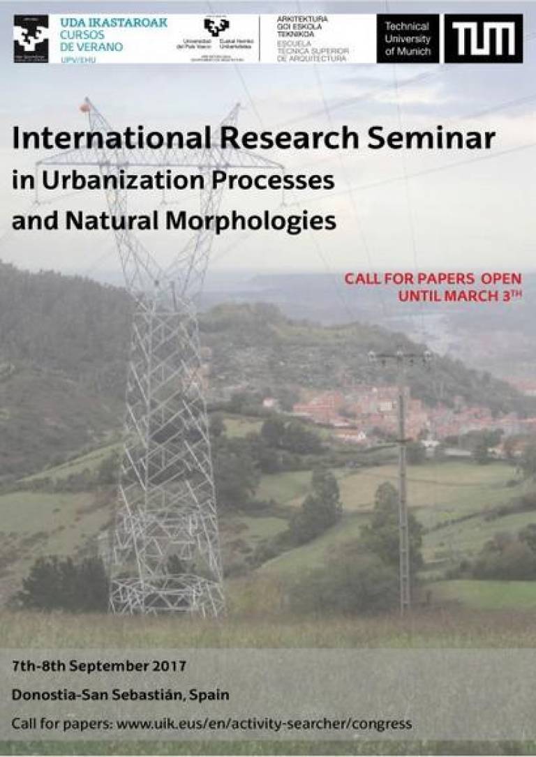 Call for Papers: Urbanization Processes and Natural Morphologies