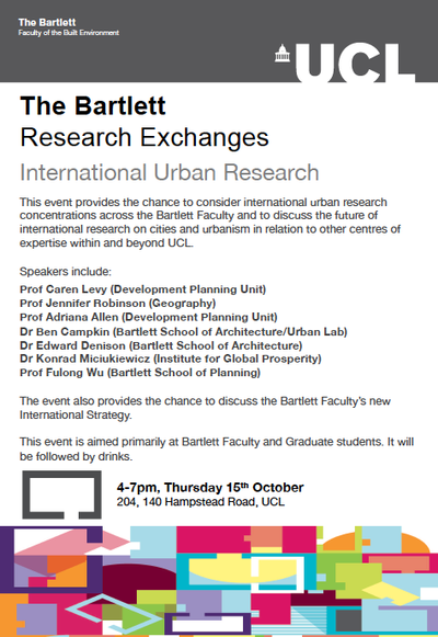 Bartlett Research Exchange - International Urban Research
