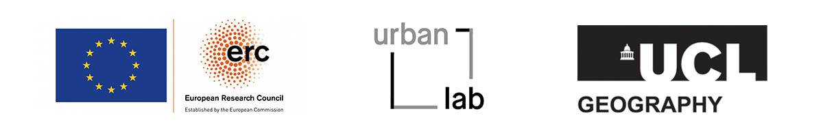 Making Africa Urban logos (European Research Council; UCL Urban Laboratory; UCL Geography)