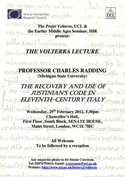 Volterra Lecture 1