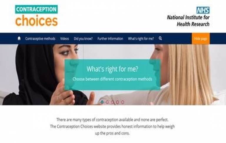 Contracepton choices website