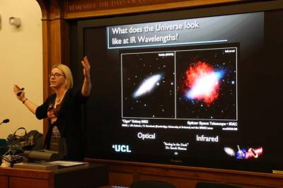 Dr Sarah Hutton lectures on invisible wavelengths…