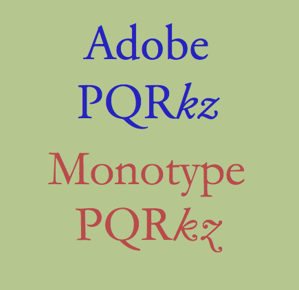 Adobe vs Monotype